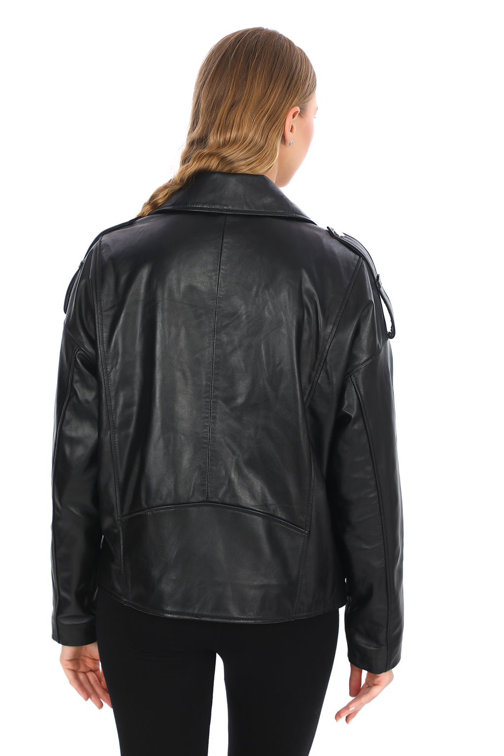 Kadın Biker Deri Ceket