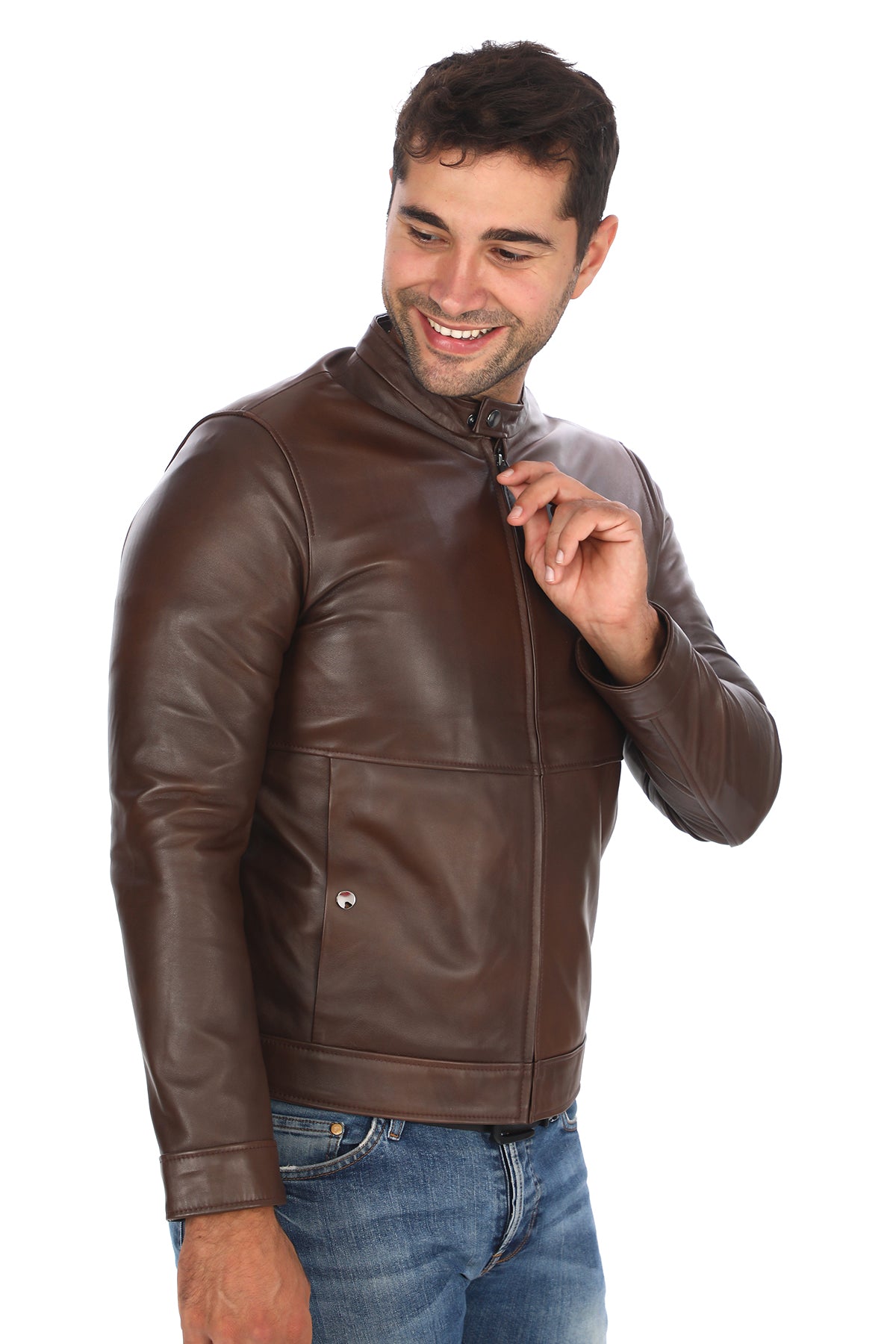 Klasik Spor Deri Ceket