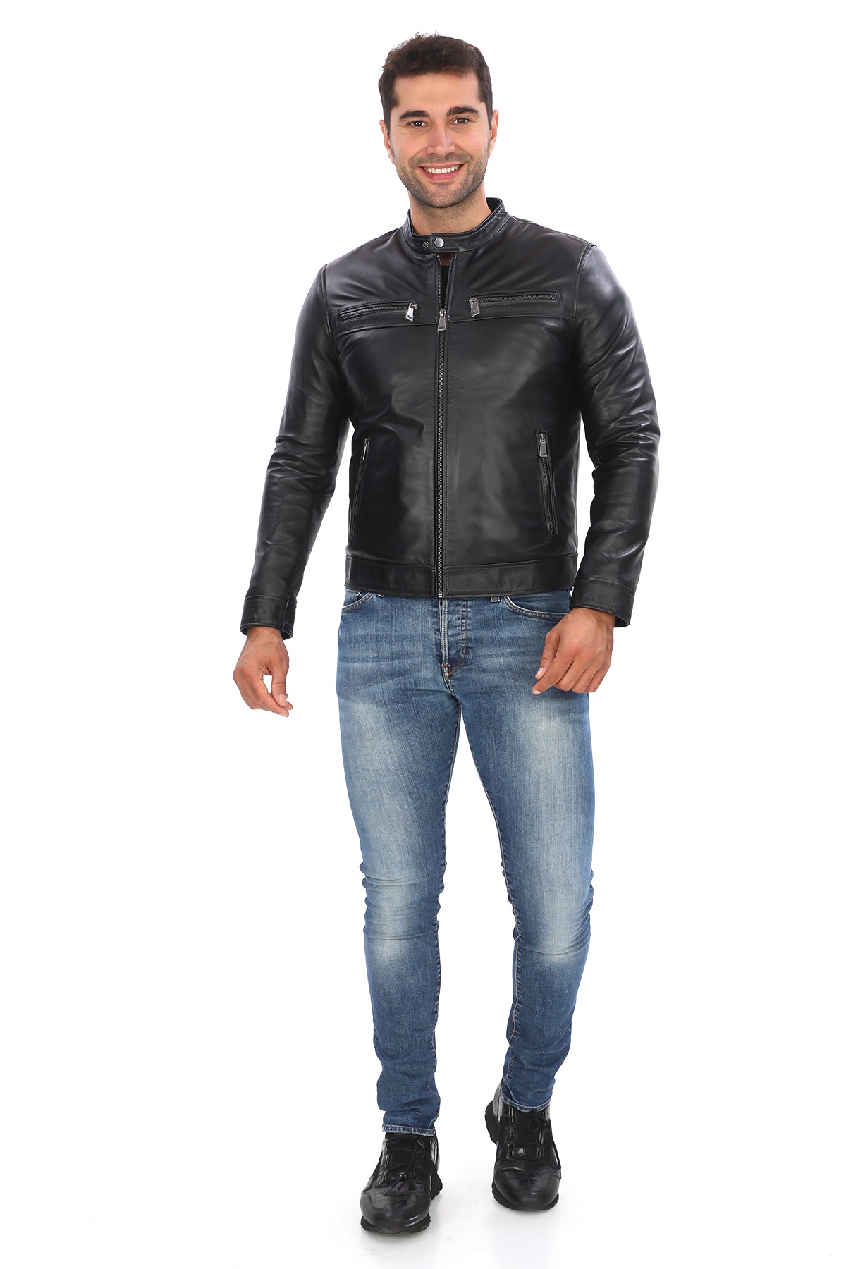 Spor Klasik Deri Ceket