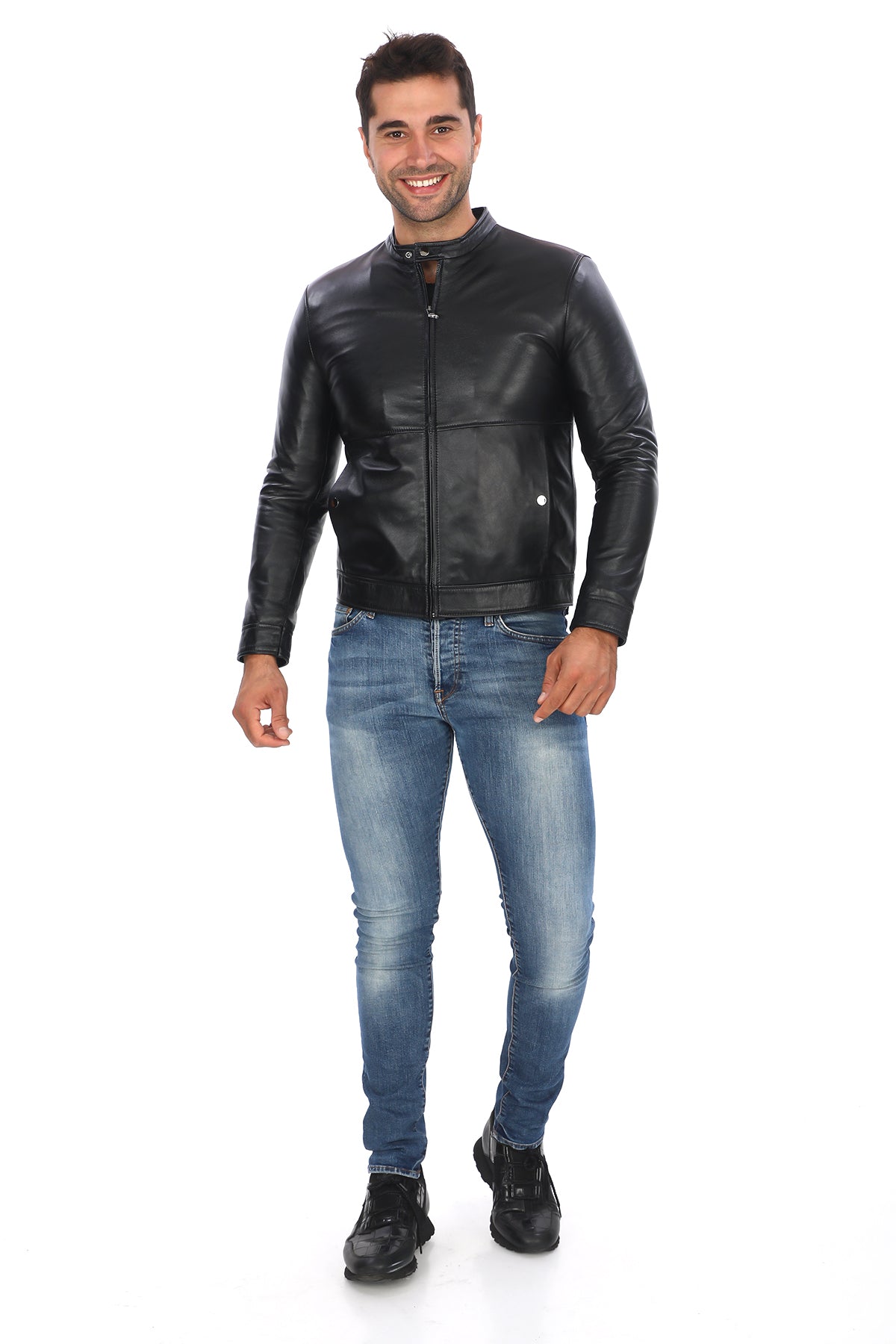 Spor Klasik Deri Ceket