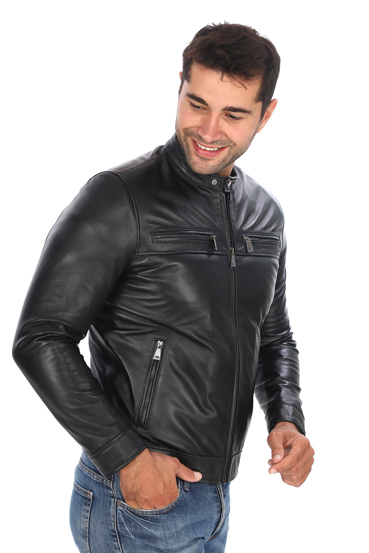 Spor Klasik Deri Ceket